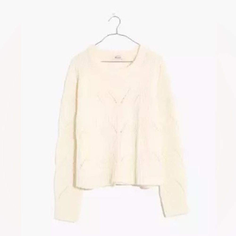 Charley Pullover Sweater Cream Small New